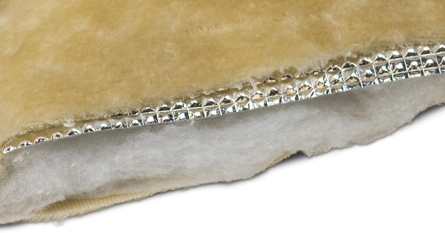 Thermanap Self-Warming Cat Bed for Indoor Cats & Small Dogs, Washable & Reflects Body Heat - Quilted Faux Fur Reflective Bed Mat - Gray, Small