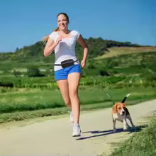 Hands Free Dog Leash with Zipper Pouch, Dual Padded Handles and Durable Bungee for Walking, Jogging and Running Your Dog