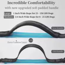 Hands Free Dog Leash with Zipper Pouch, Dual Padded Handles and Durable Bungee for Walking, Jogging and Running Your Dog