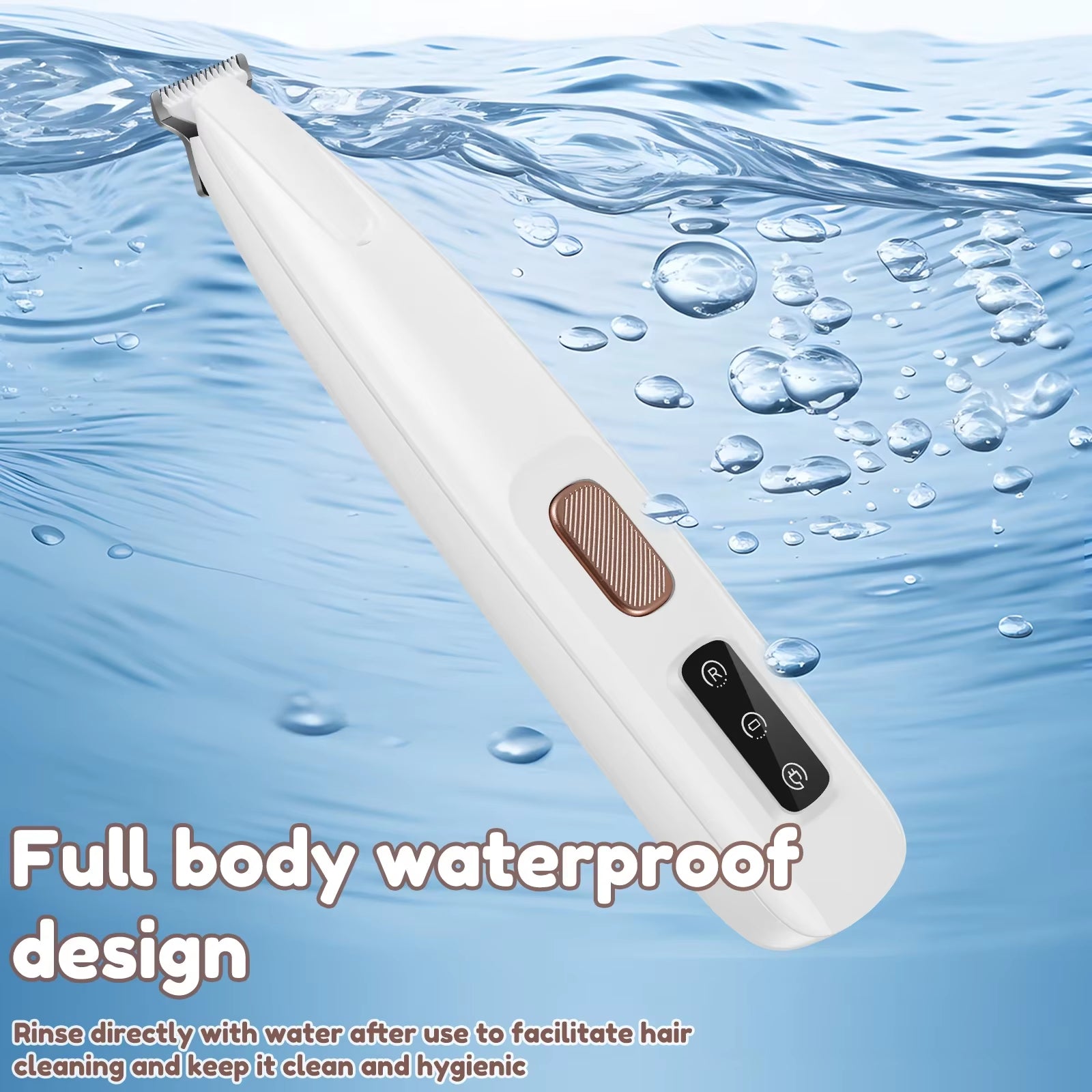 Pet Dog Paw Trimmer 500Mah Rechargeable Fully Waterproof Pet Hair Trimmer with LED Display Dog Clippers 18Mm Widen Blade